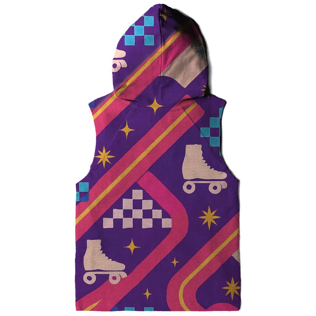 Vintage Roller Rink Neon Lane Pattern premium hoodies