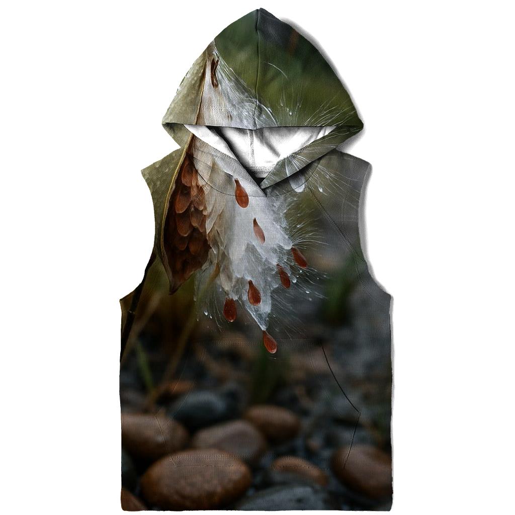 Rain Garden Milkweed Pods Releasing Silk Floss hoodie styles