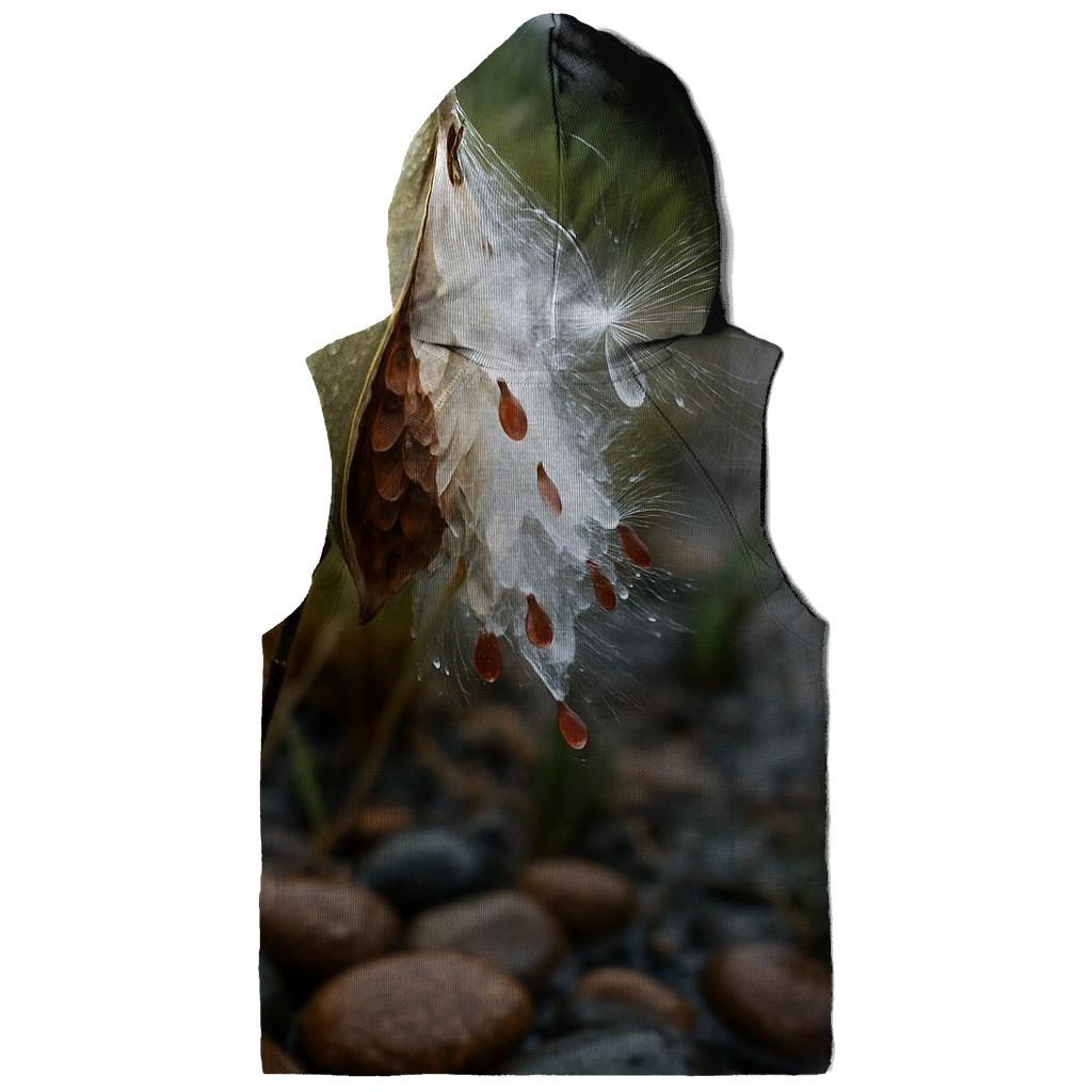 Rain Garden Milkweed Pods Releasing Silk Floss hoodie styles