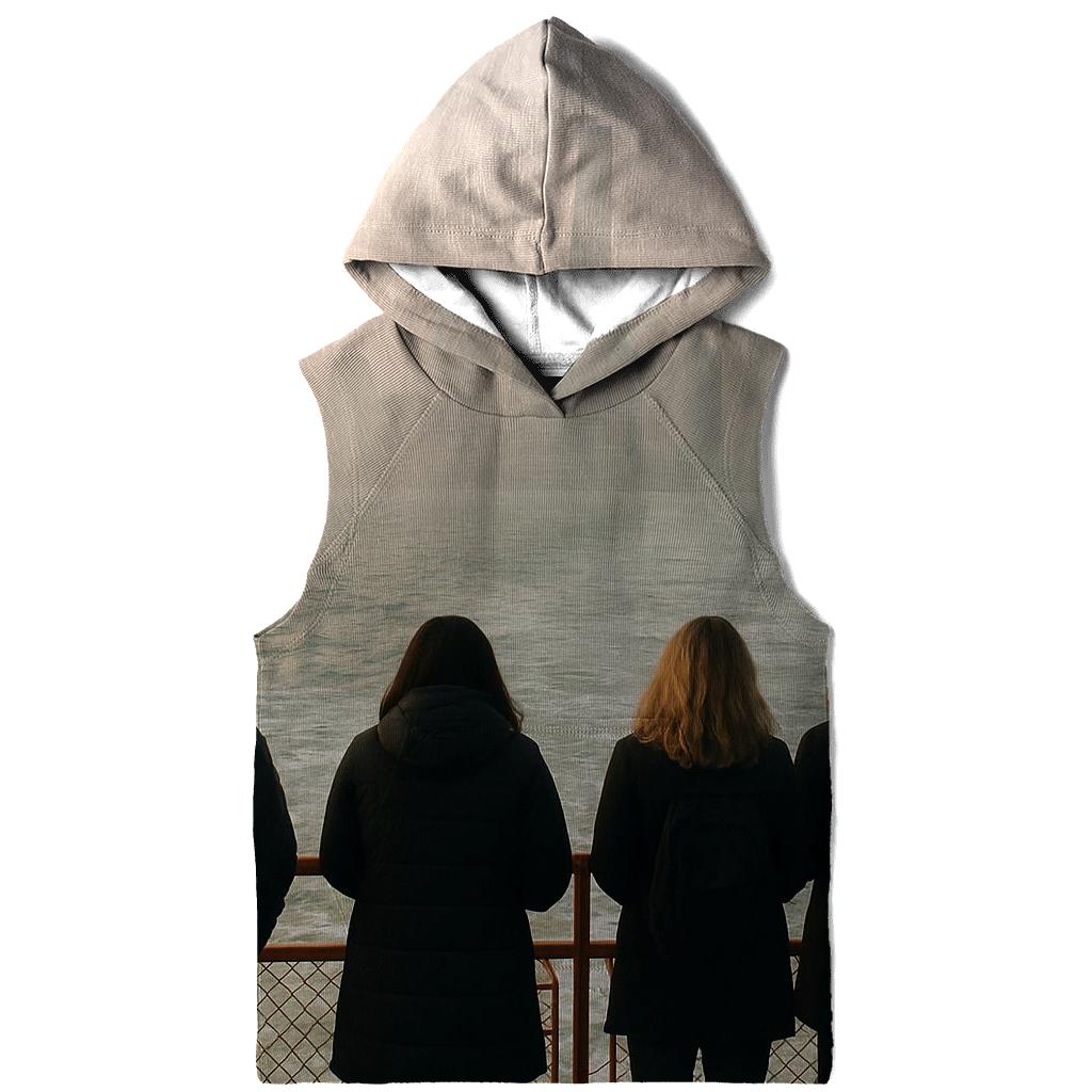 Fogbound Arrival With The Downtown Skyline From The Staten Island Ferry heavyweight hoodies