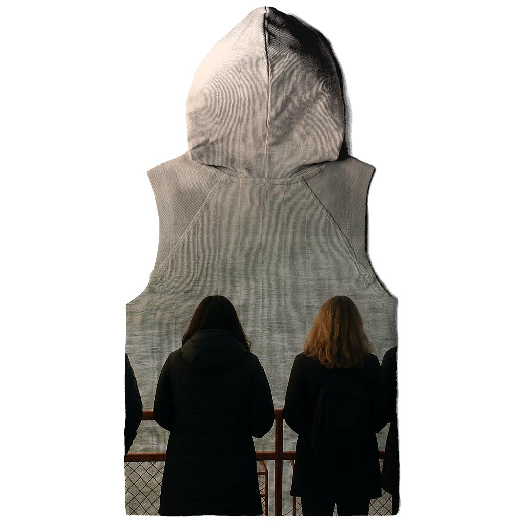 Fogbound Arrival With The Downtown Skyline From The Staten Island Ferry heavyweight hoodies