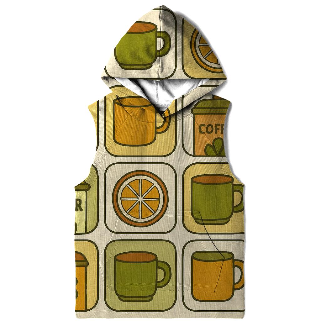 Seventies Kitchen Canister Doodle Grid hoodies fashion