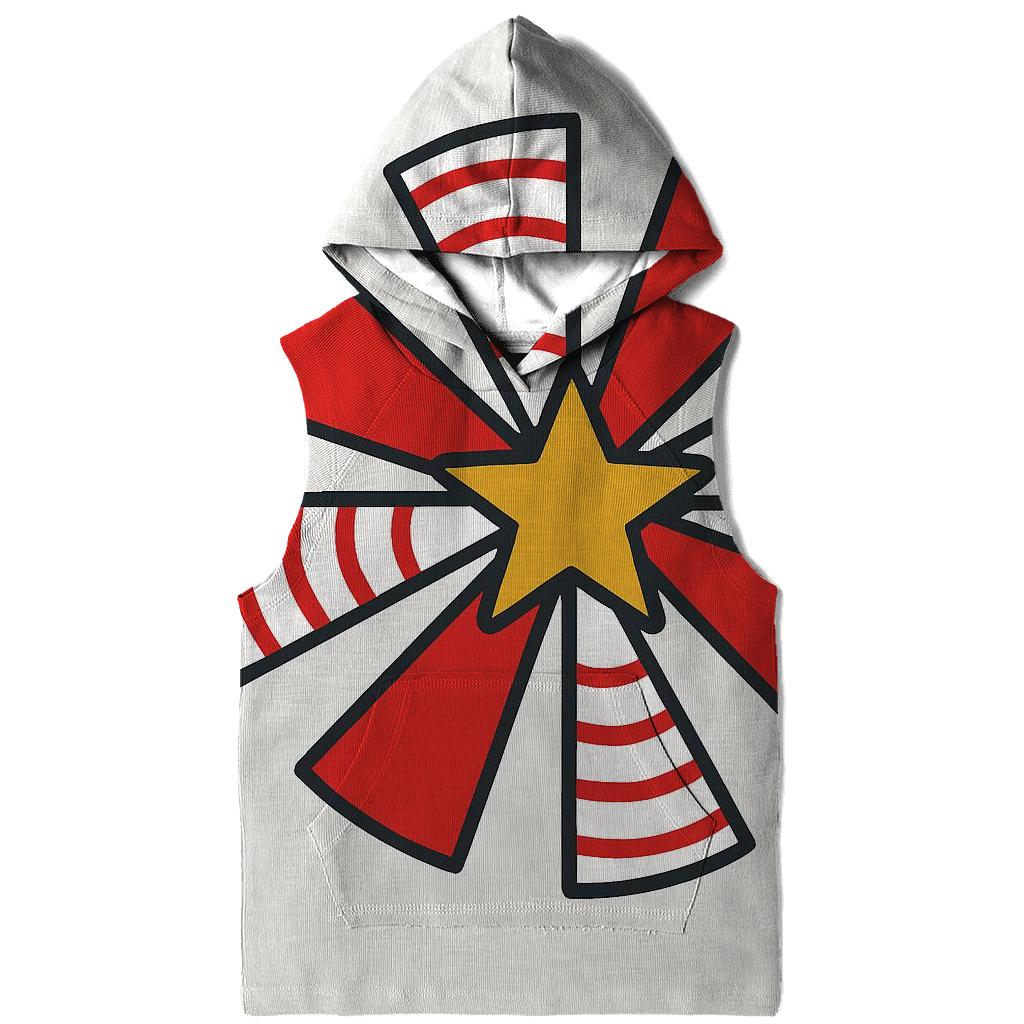 Candy Cane Stripe Starburst embroidered hoodies