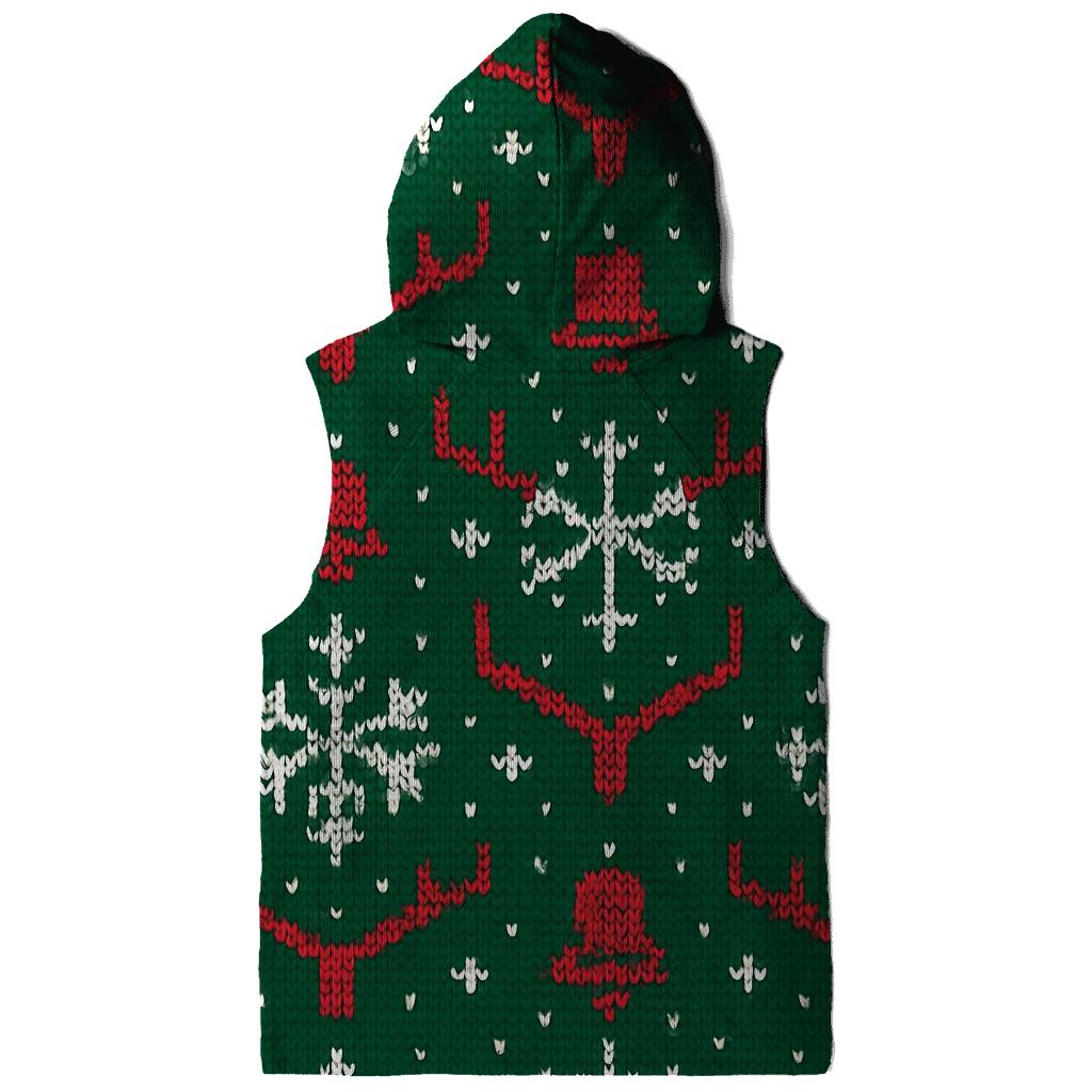 Ugly Christmas Reindeer Antler Chevron Jamboree Design zip-up hoodies