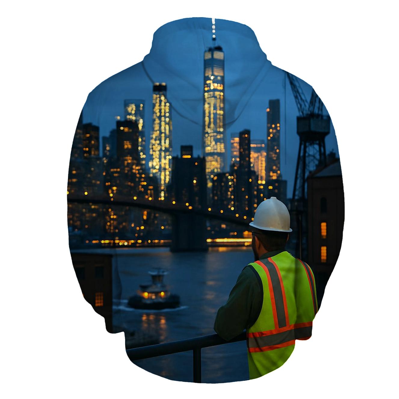 Blue Hour From The Brooklyn Navy Yard Rooftop printed hoodies