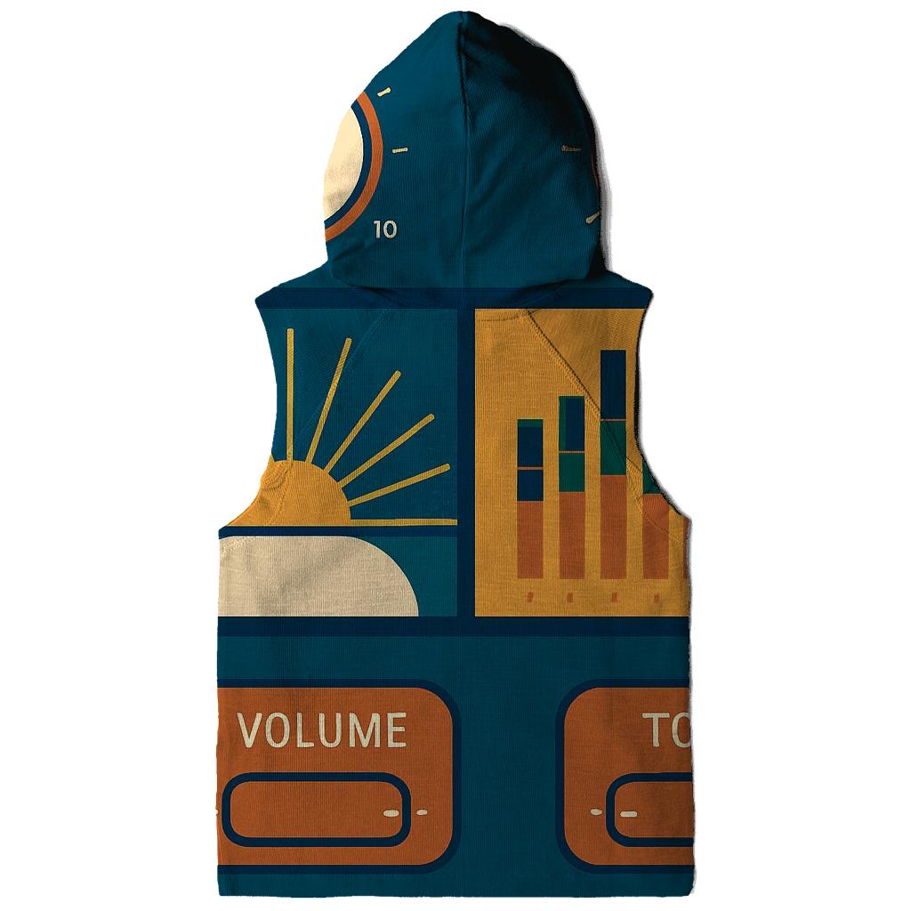 Analog HiFi Dial Sunburst Panels heavyweight hoodies
