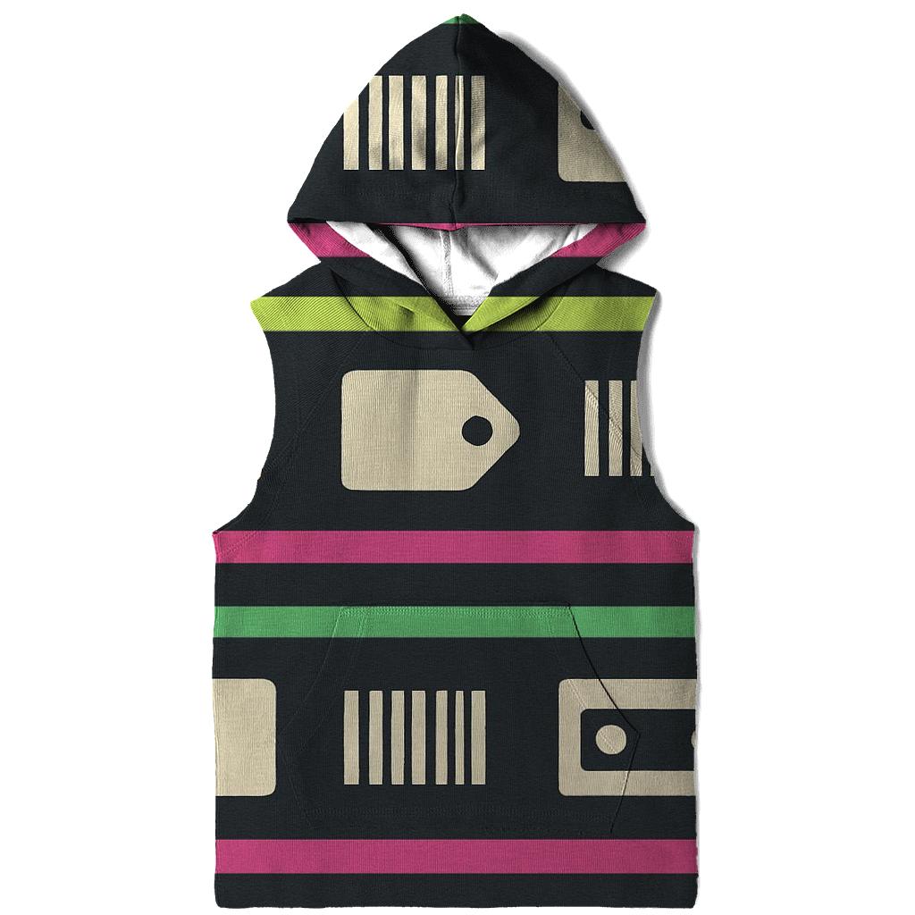 VHS Rental Aisle Price Tag Stripes printed hoodies