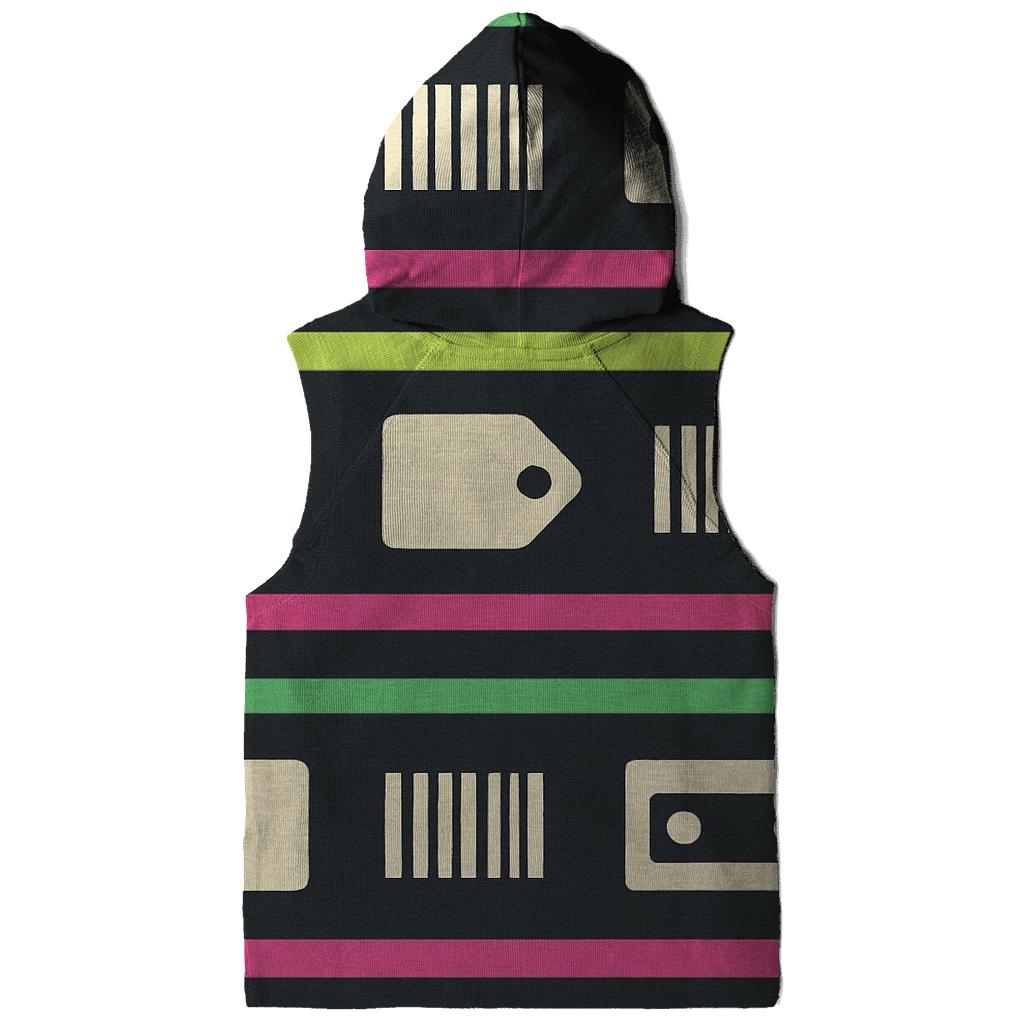 VHS Rental Aisle Price Tag Stripes printed hoodies