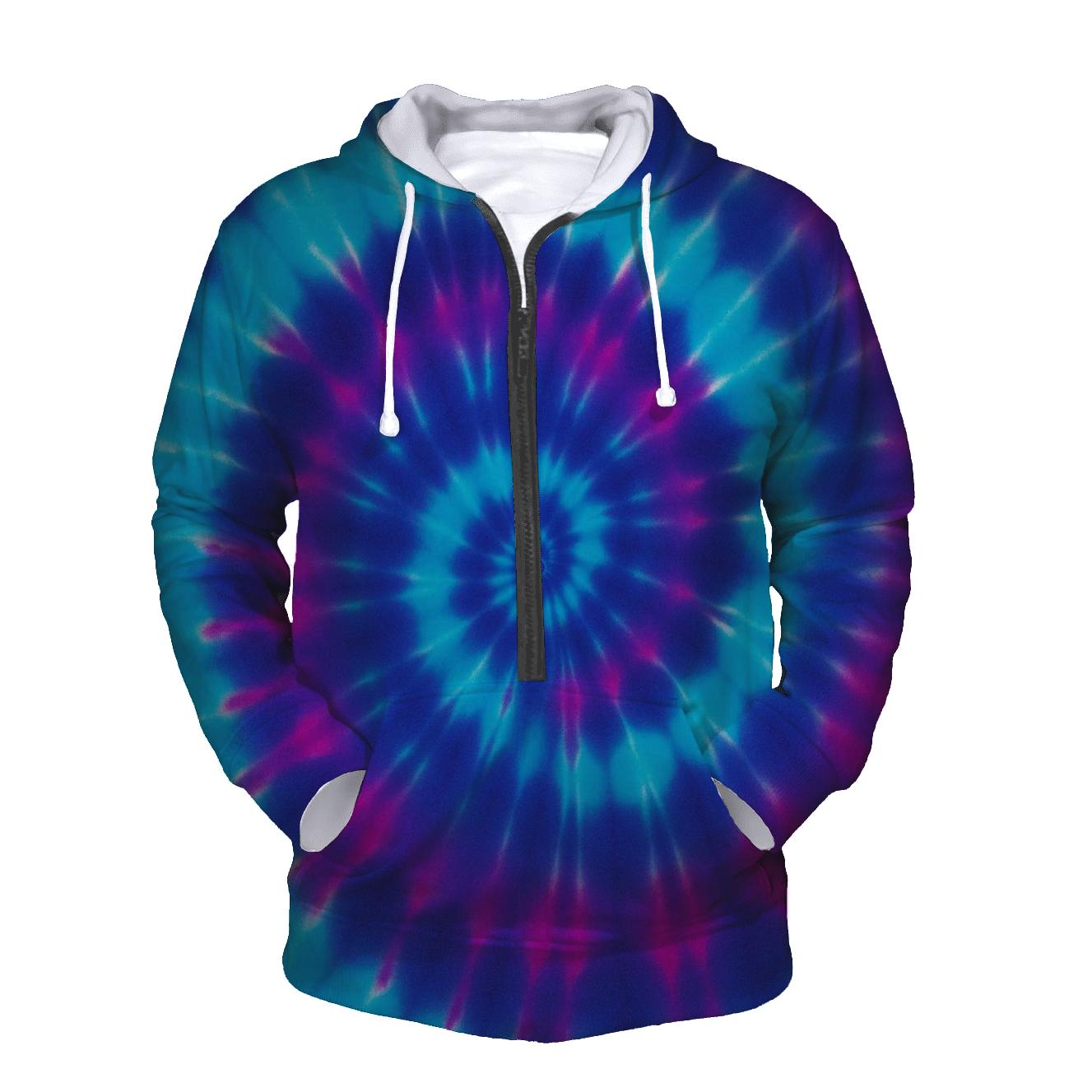 Pulsar Spiral Overdye Whorl pullover hoodies