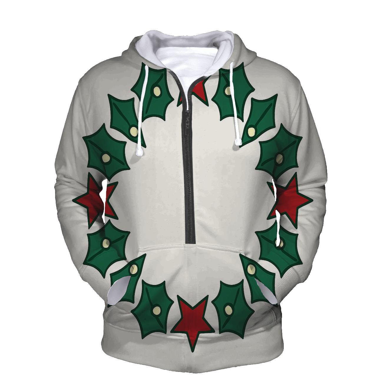 Starlit Holly Wreath Geometry hoodies fashion