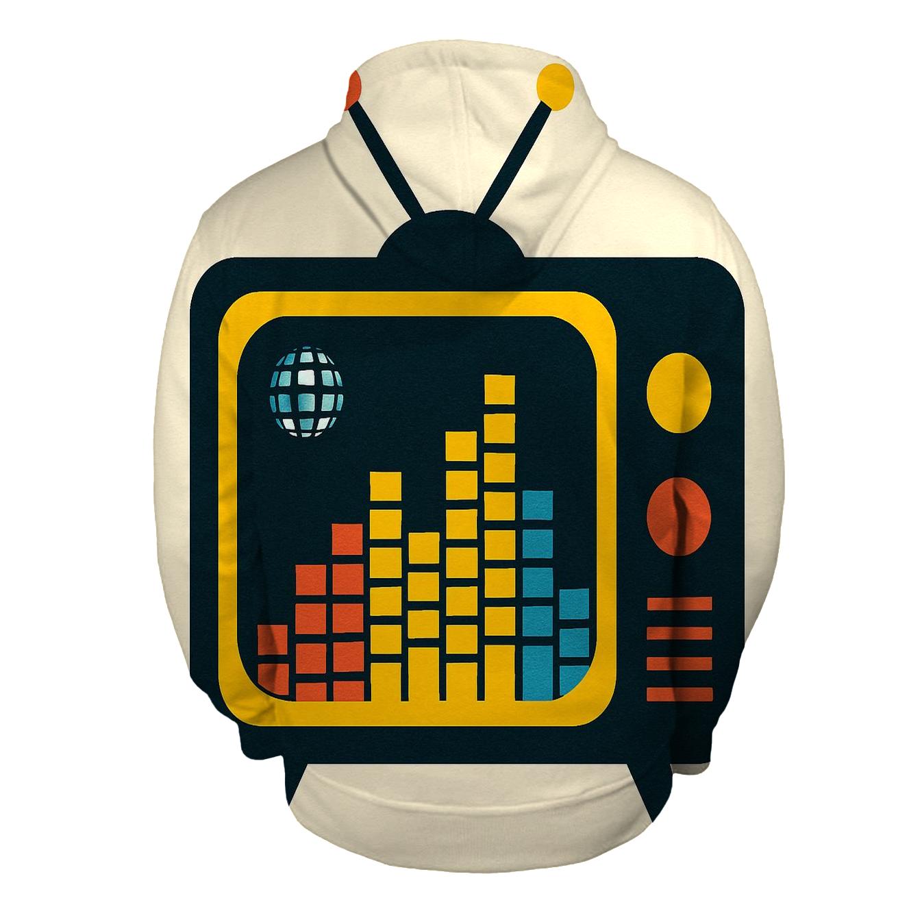 Retro TV Equalizer Skyline lightweight hoodies