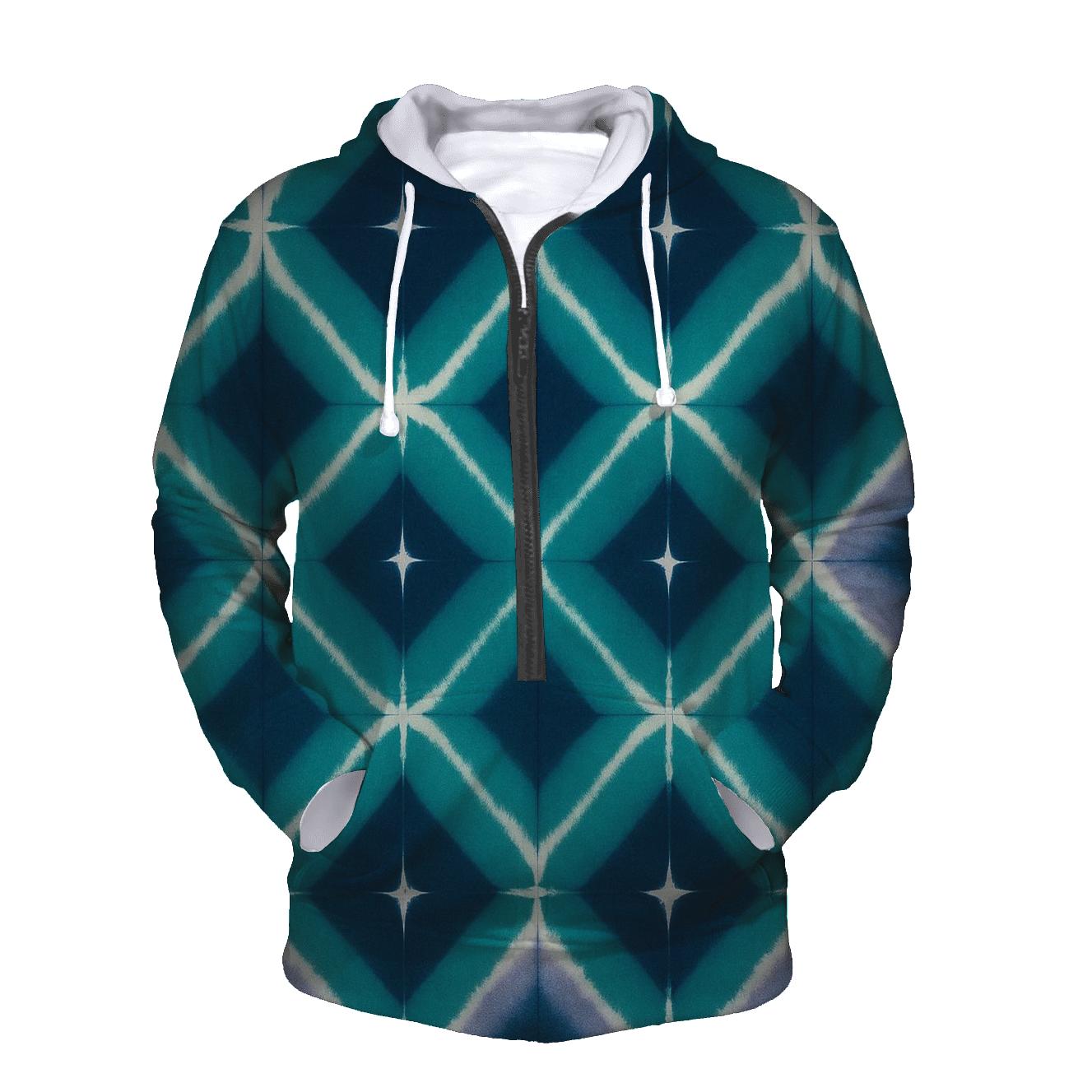 Itajime Eclipse Clamp Grid pullover hoodies