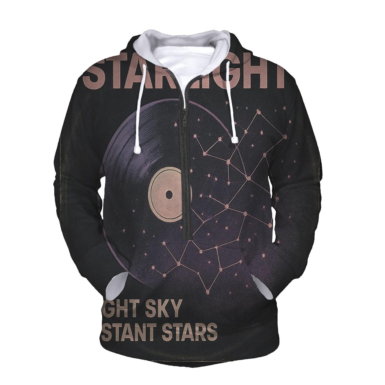 Distressed Vinyl Planetarium Night 1984 lightweight hoodies