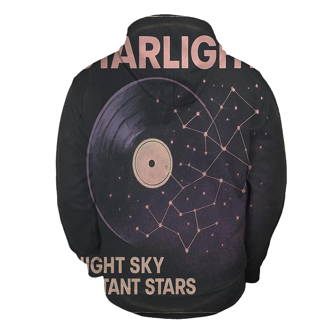 Distressed Vinyl Planetarium Night 1984 lightweight hoodies