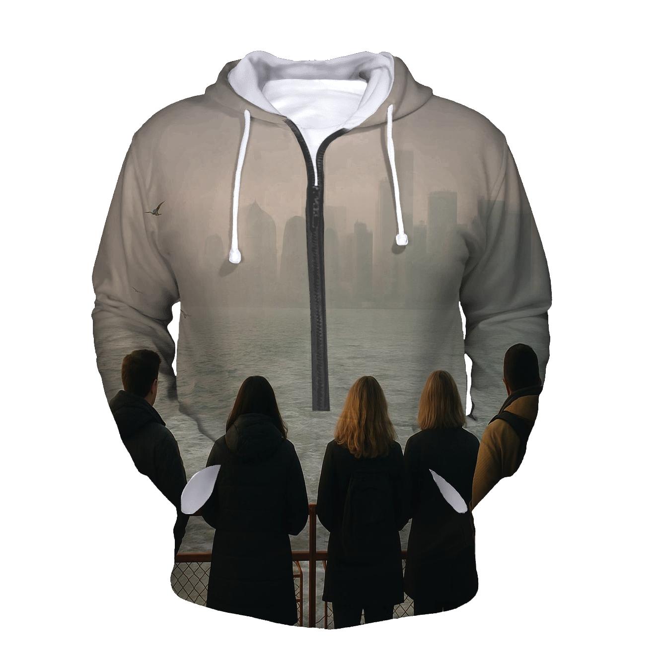 Fogbound Arrival With The Downtown Skyline From The Staten Island Ferry hoodie styles