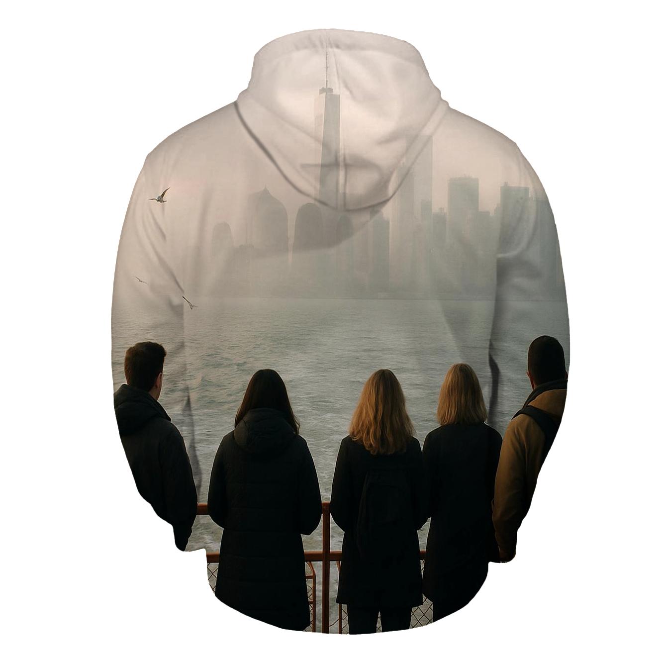Fogbound Arrival With The Downtown Skyline From The Staten Island Ferry hoodie styles
