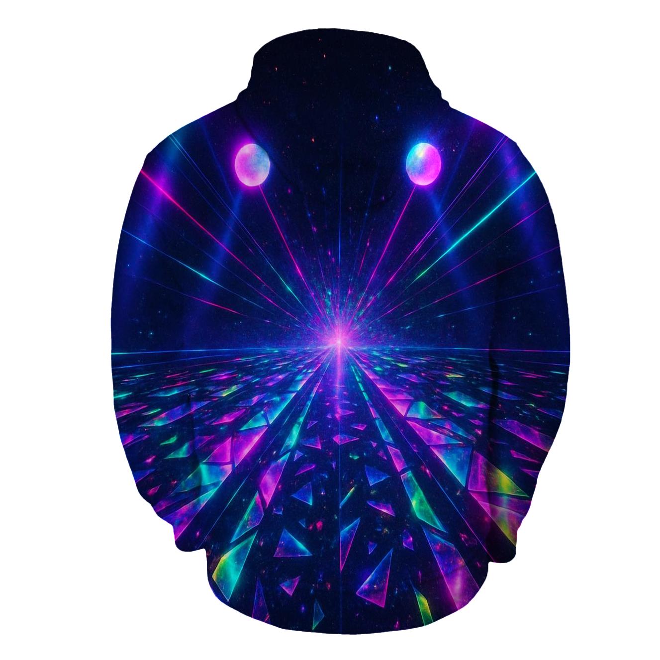Neon Prism Runway graphic hoodies