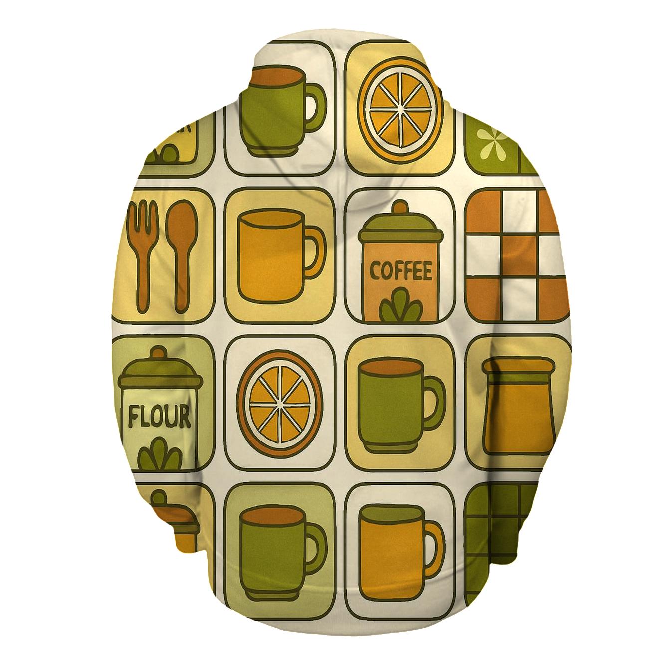 Seventies Kitchen Canister Doodle Grid hoodie designs