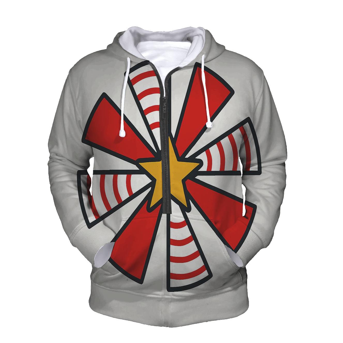 Candy Cane Stripe Starburst custom hoodies