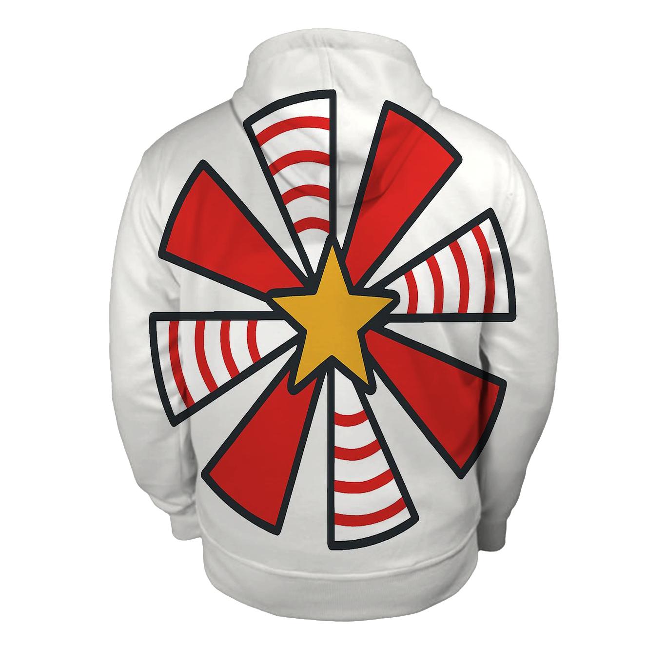 Candy Cane Stripe Starburst custom hoodies