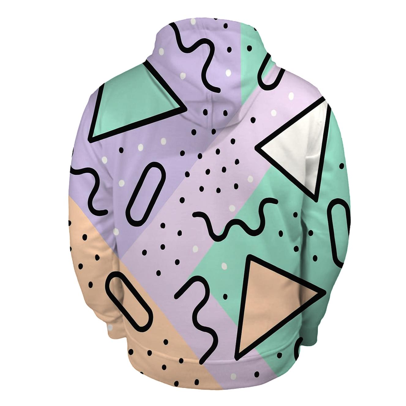 Trapper Keeper Geometry Parade zip-up hoodies