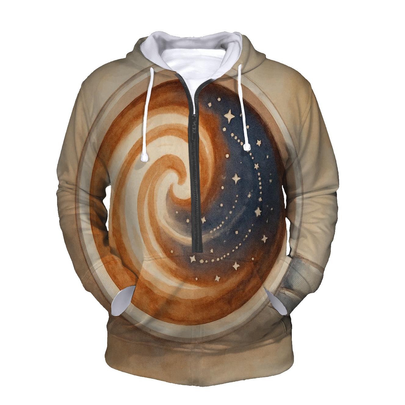 Latte Constellation Swirl lightweight hoodies
