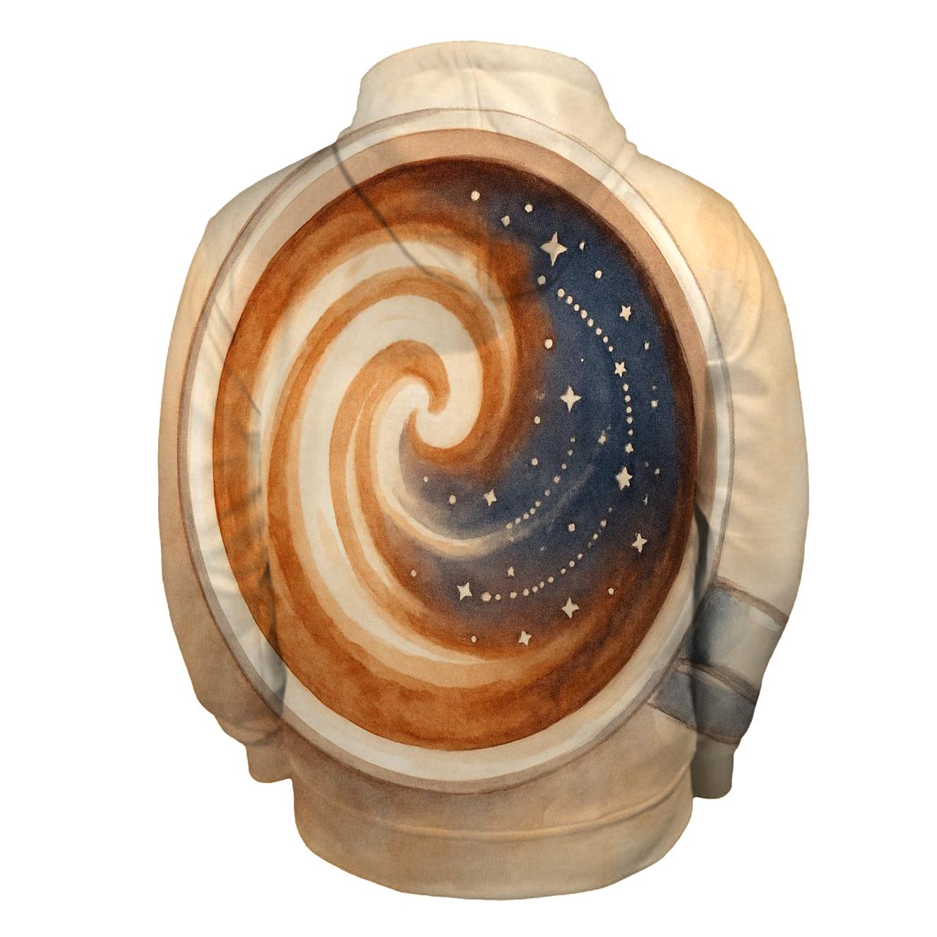 Latte Constellation Swirl lightweight hoodies