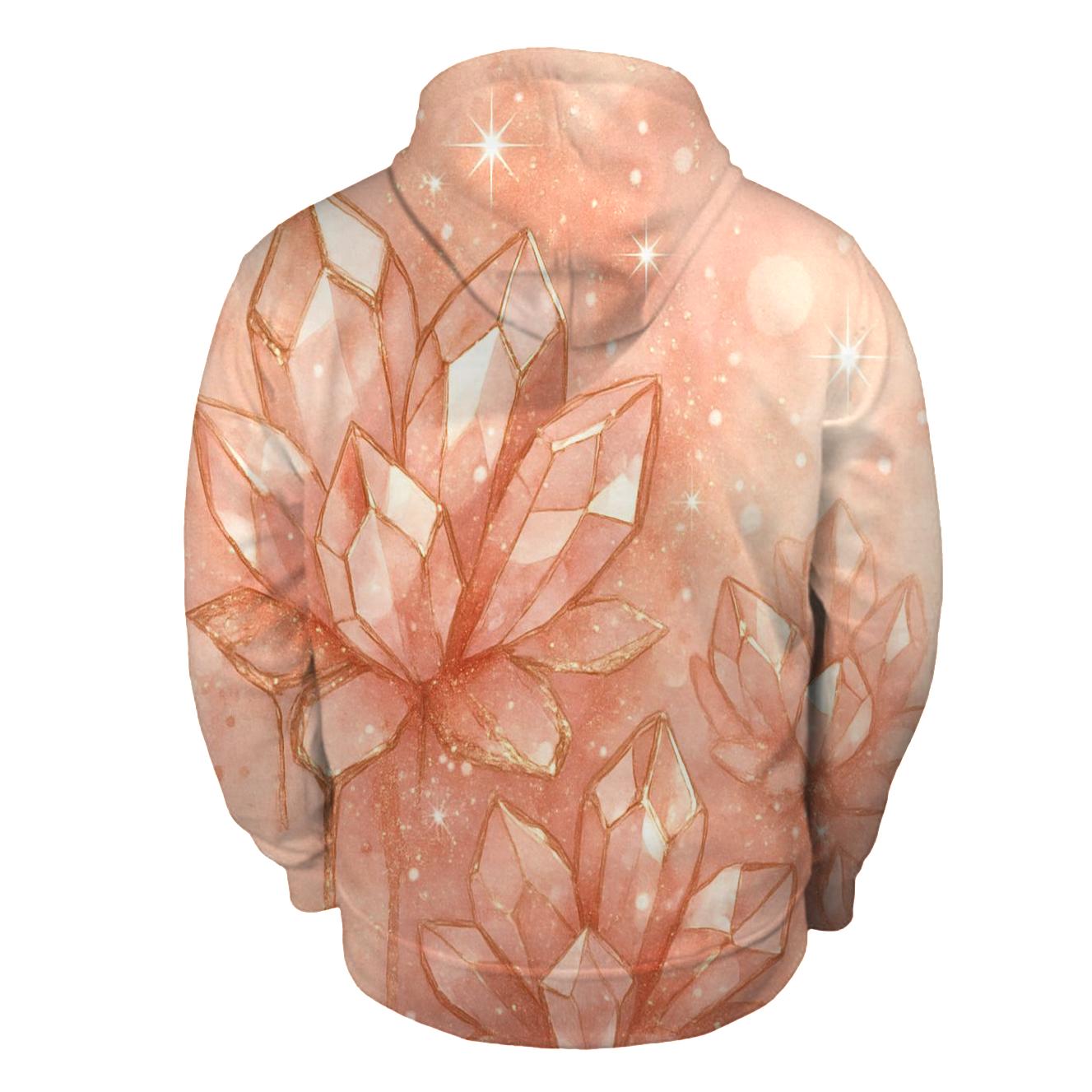 Rose Gold Crystal Garden designer hoodies