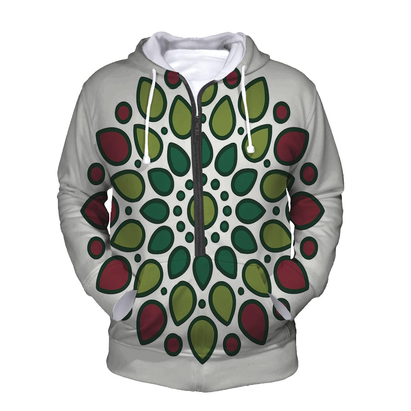 Pine Cone Dot Mandala Ornament heavyweight hoodies