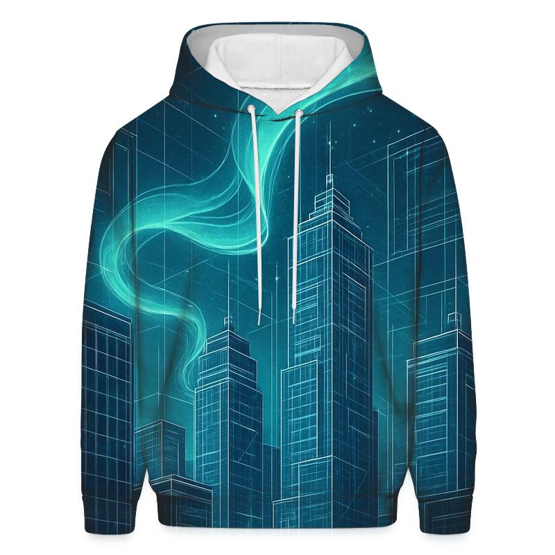 Aurora Blueprint Cityscape custom hoodies