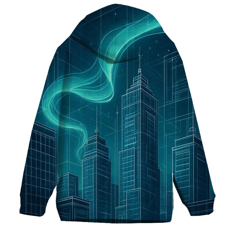 Aurora Blueprint Cityscape custom hoodies