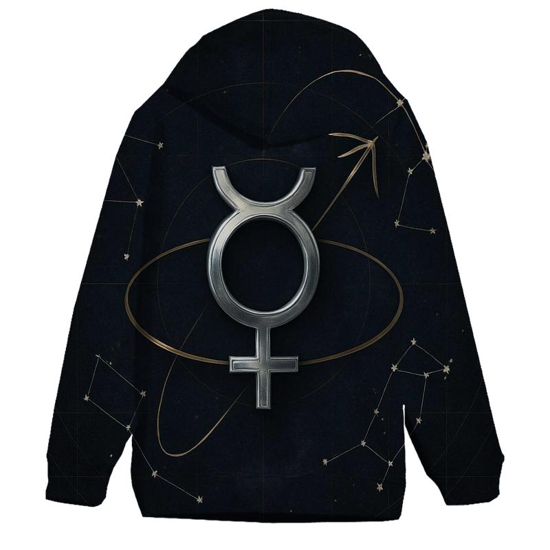 Mercury Retrograde Star Chart Warning lightweight hoodies
