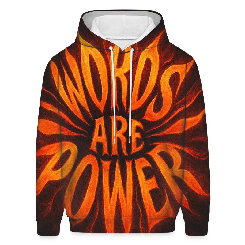 Solar Flare Typography Bloom designer hoodies