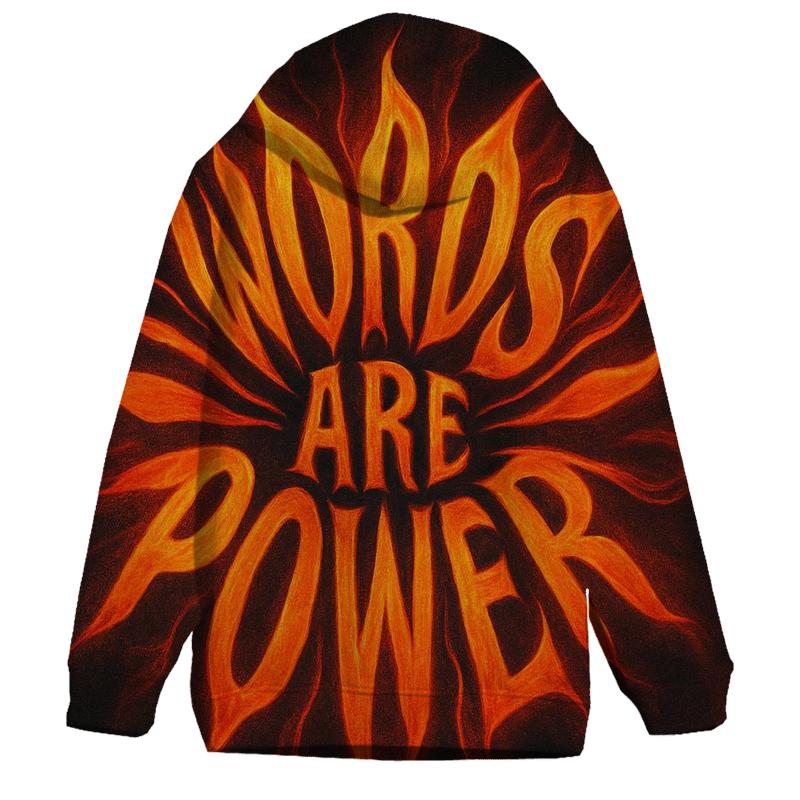 Solar Flare Typography Bloom designer hoodies
