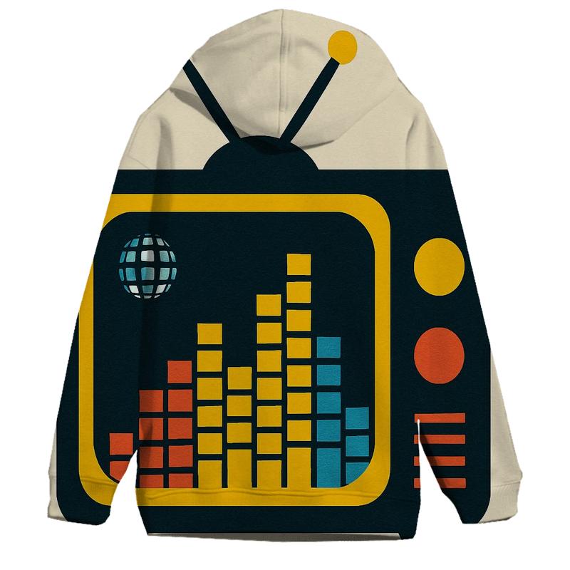 Retro TV Equalizer Skyline hoodies fashion