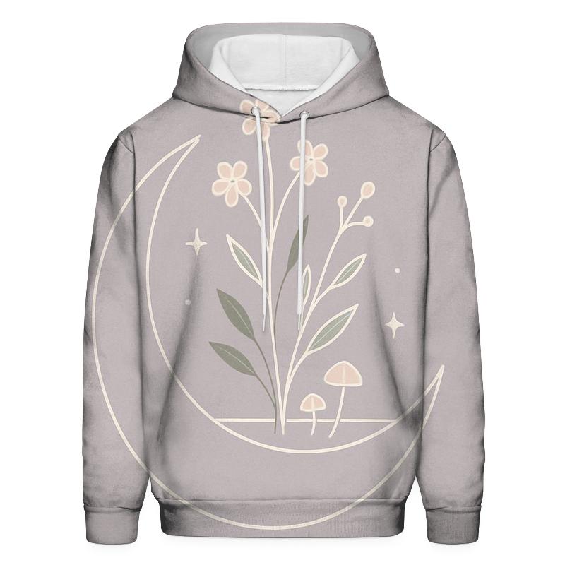 Lunar Garden Minimal Line Art hoodie styles