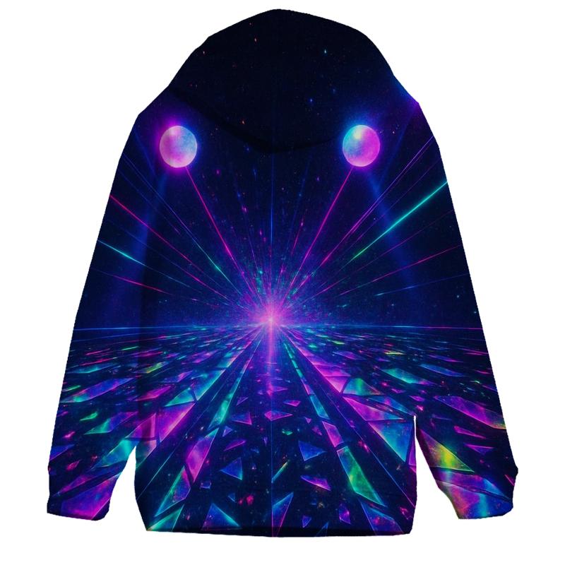 Neon Prism Runway pullover hoodies