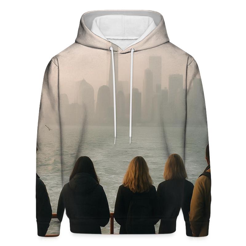 Fogbound Arrival With The Downtown Skyline From The Staten Island Ferry hoodie styles