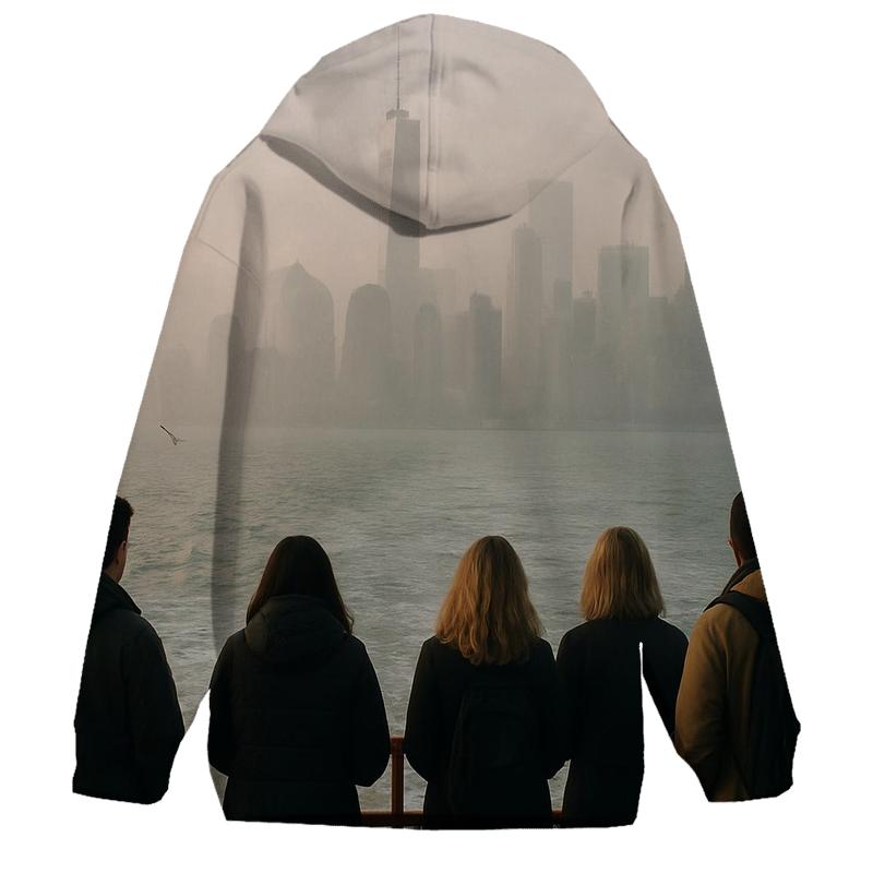 Fogbound Arrival With The Downtown Skyline From The Staten Island Ferry hoodie styles