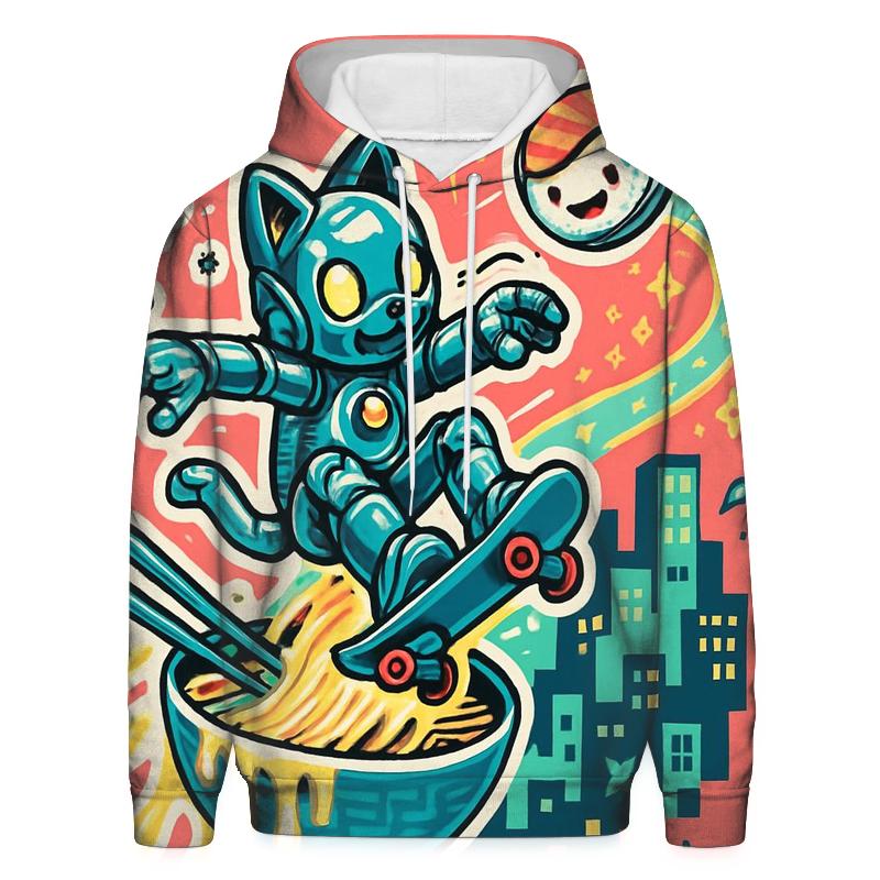 Sushi Satellite Sprint printed hoodies