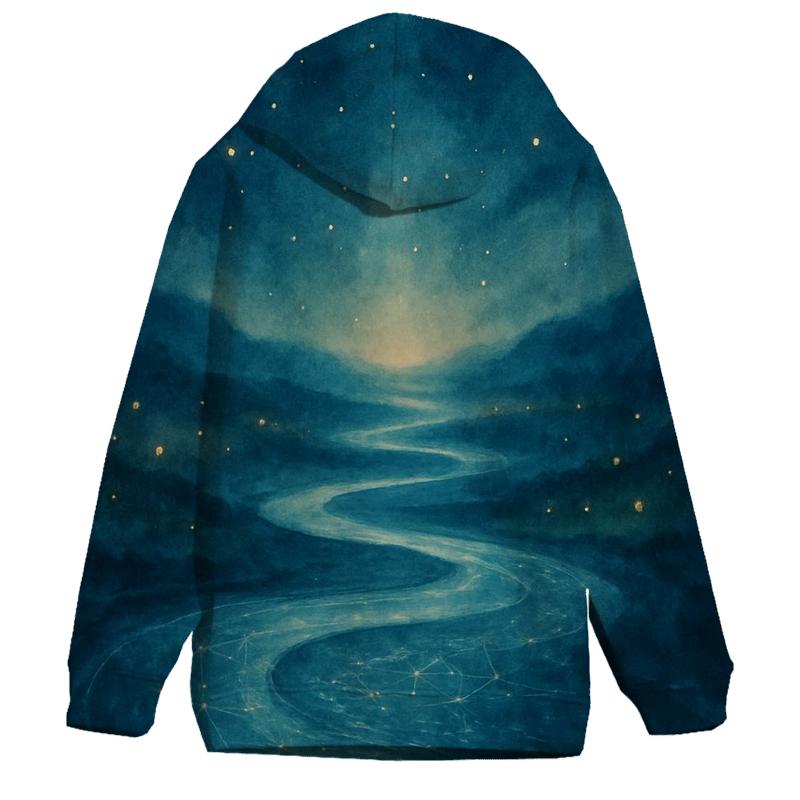 River Of Soft Constellations embroidered hoodies
