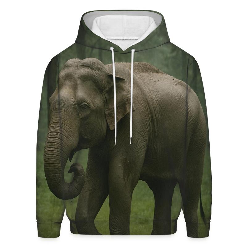 Monsoon Shade Indian Elephant zip-up hoodies