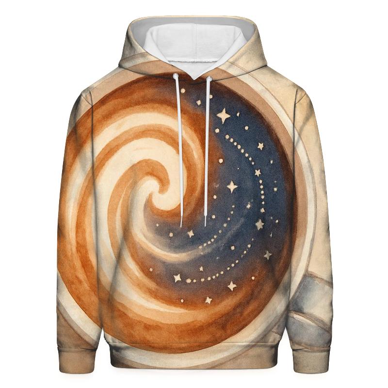 Latte Constellation Swirl zip-up hoodies