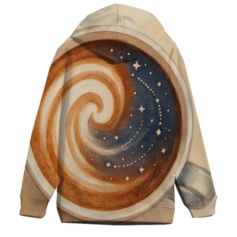 Latte Constellation Swirl zip-up hoodies