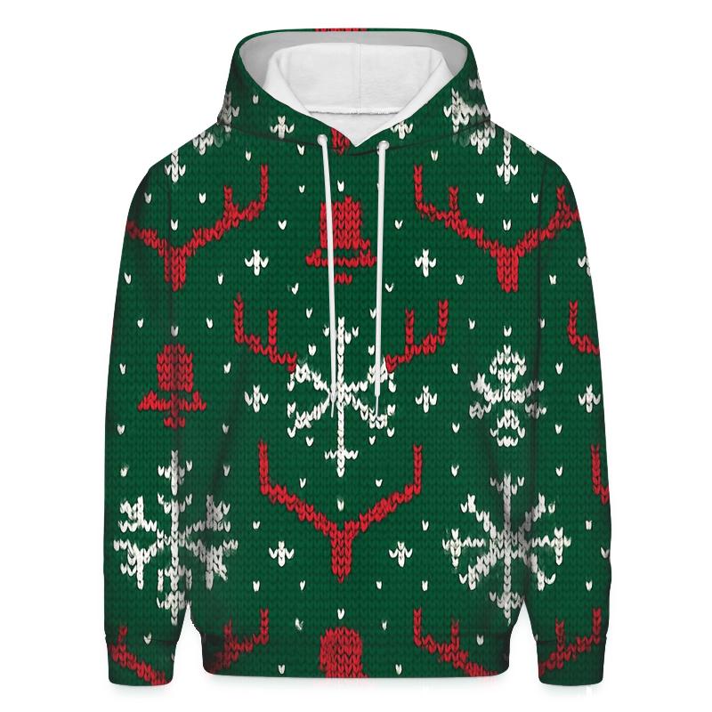 Ugly Christmas Reindeer Antler Chevron Jamboree Design designer hoodies