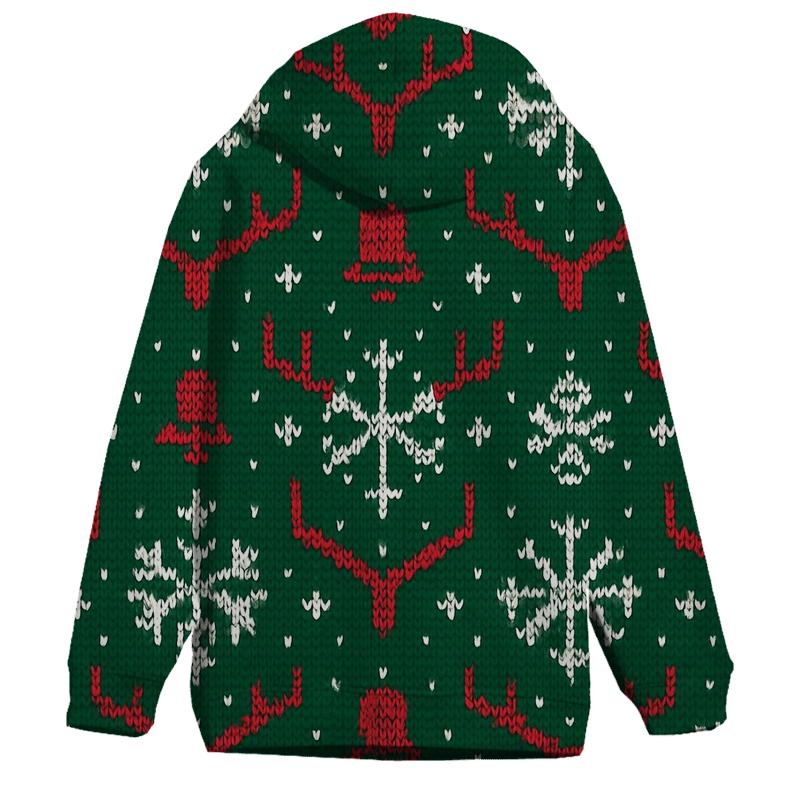 Ugly Christmas Reindeer Antler Chevron Jamboree Design designer hoodies