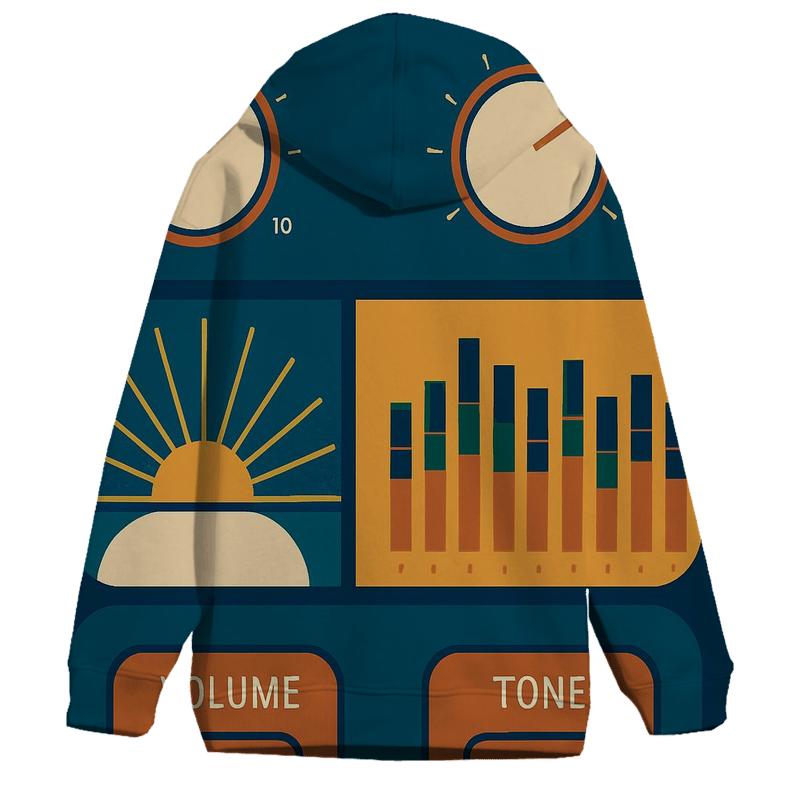 Analog HiFi Dial Sunburst Panels custom hoodies
