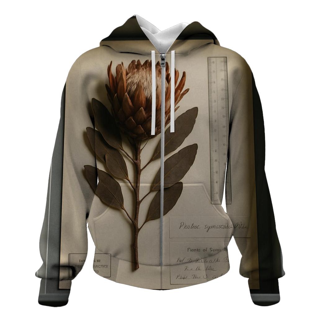 Herbarium Drawer With Protea Specimen Labels pullover hoodies