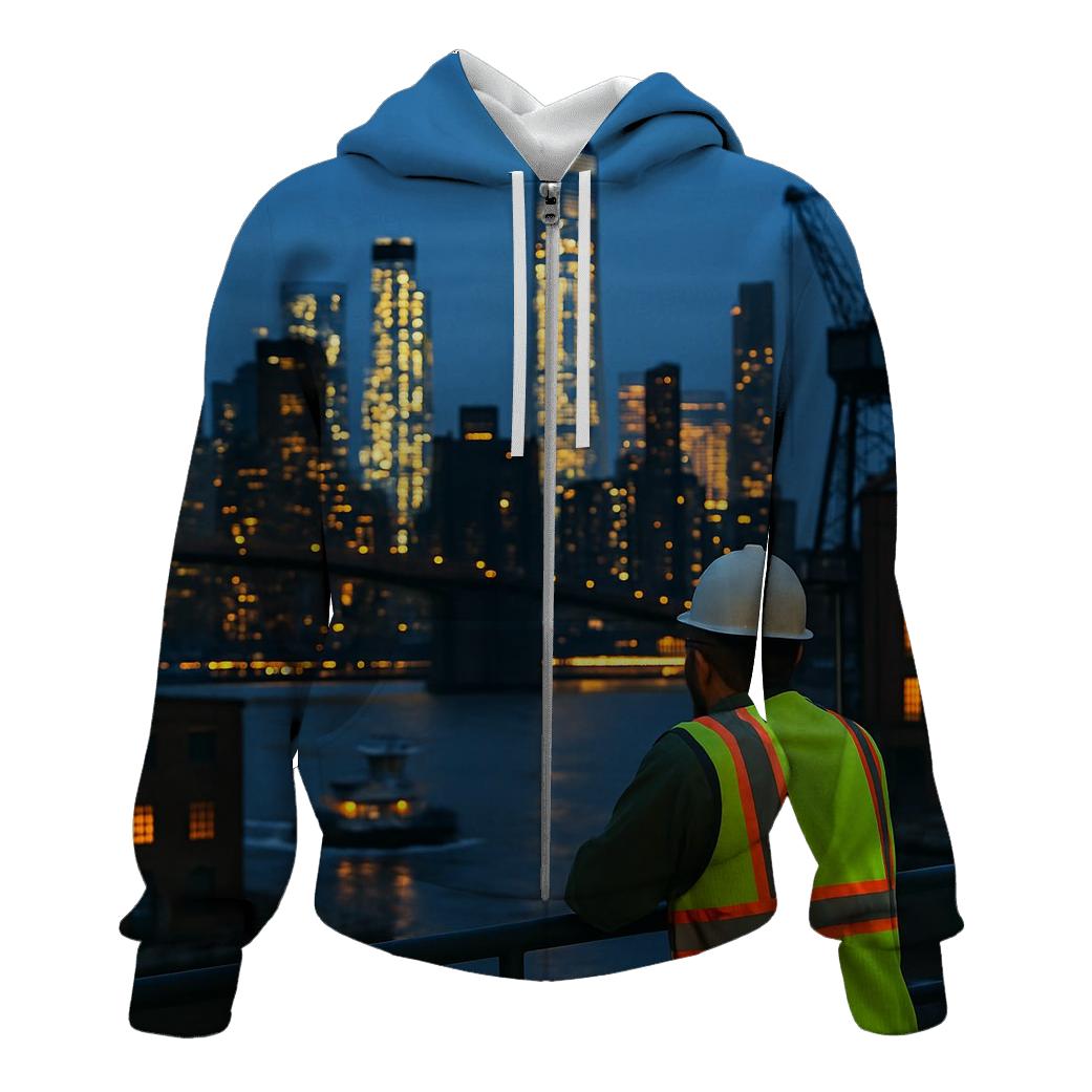 Blue Hour From The Brooklyn Navy Yard Rooftop custom hoodies