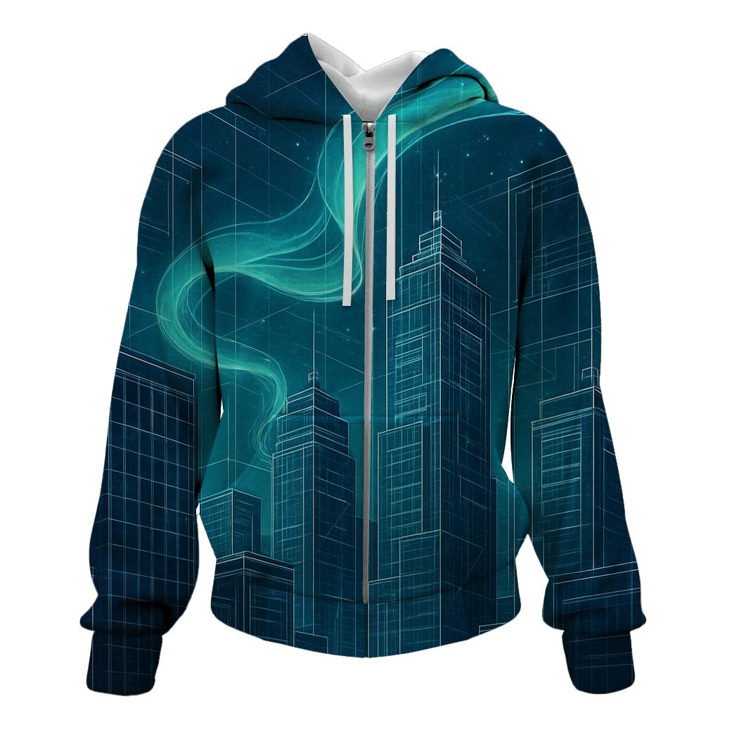 Aurora Blueprint Cityscape hoodies fashion